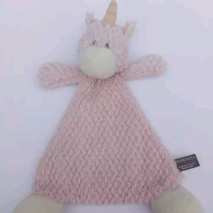 Demdaco Pink Unicorn Baby Security Blanket Plush Rattle Lovey Toy Wendy